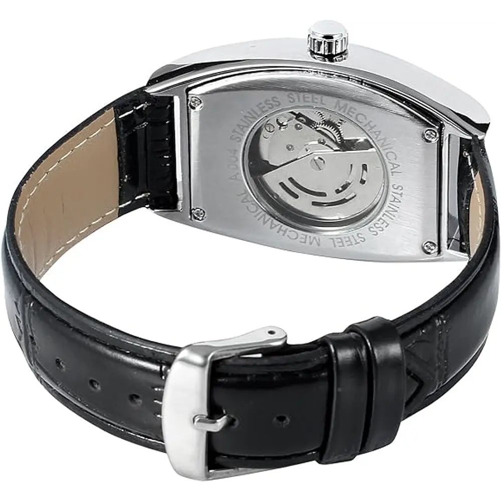 Reloj automático para hombre, marca Forsining, clásico de lujo, función de fecha, forma de Tonneau