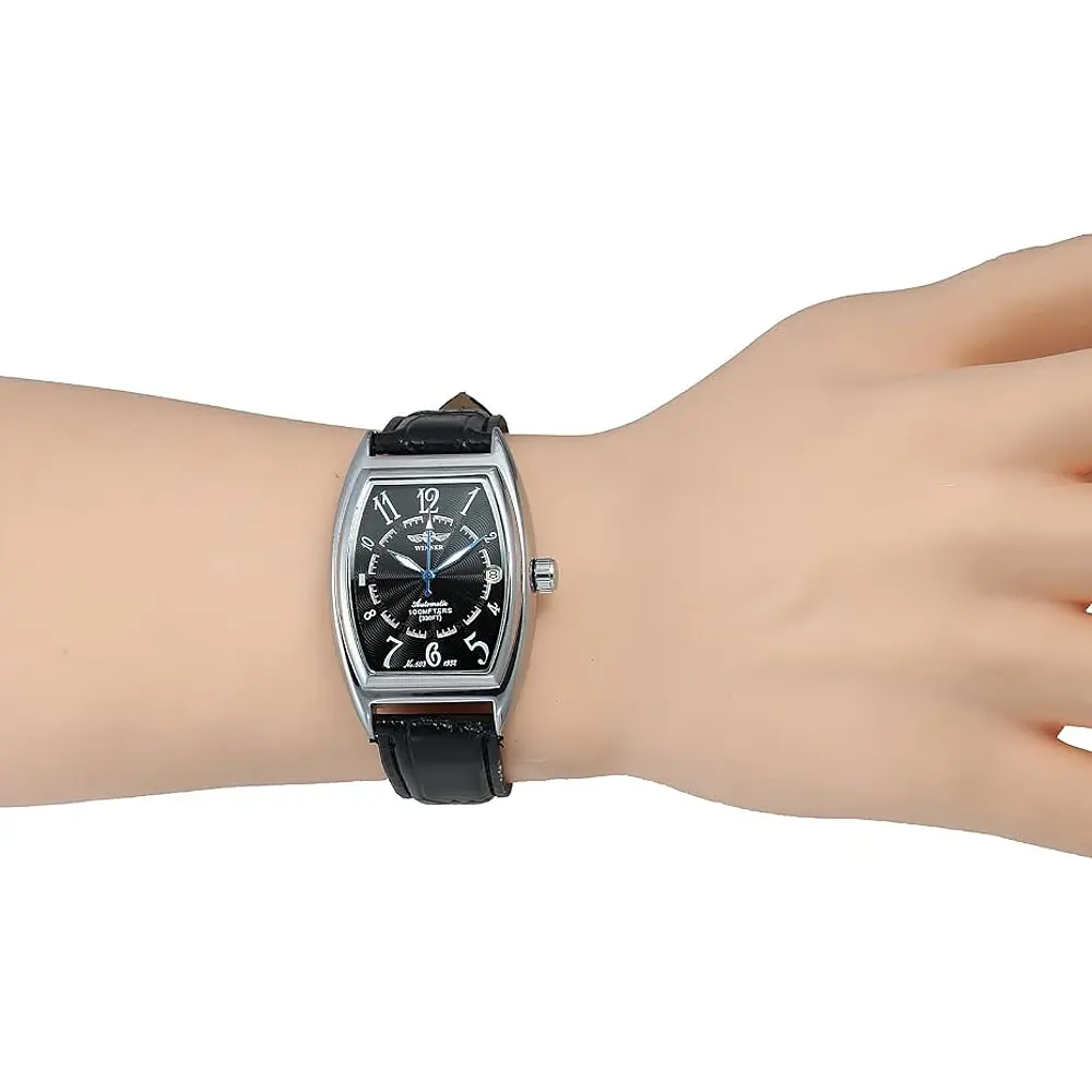 Reloj automático para hombre, marca Forsining, clásico de lujo, función de fecha, forma de Tonneau