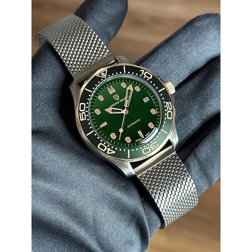 Reloj automático de buceo Pagani Design 007-Model para hombre, movimiento NH35
