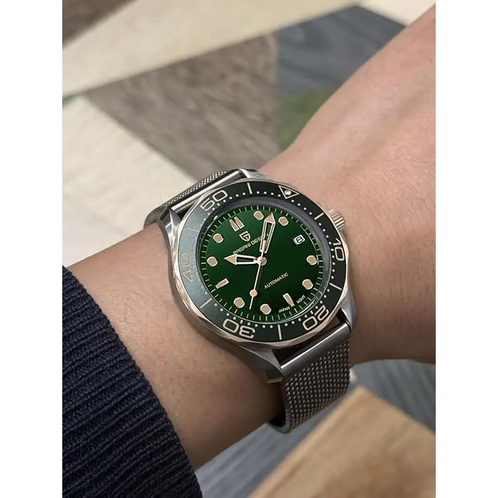Reloj automático de buceo Pagani Design 007-Model para hombre, movimiento NH35