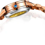 Reloj mecánico automático Rorios, para dama, cielo estrellado, luminoso, esfera de diamantes