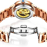 Reloj mecánico automático Rorios, para dama, cielo estrellado, luminoso, esfera de diamantes
