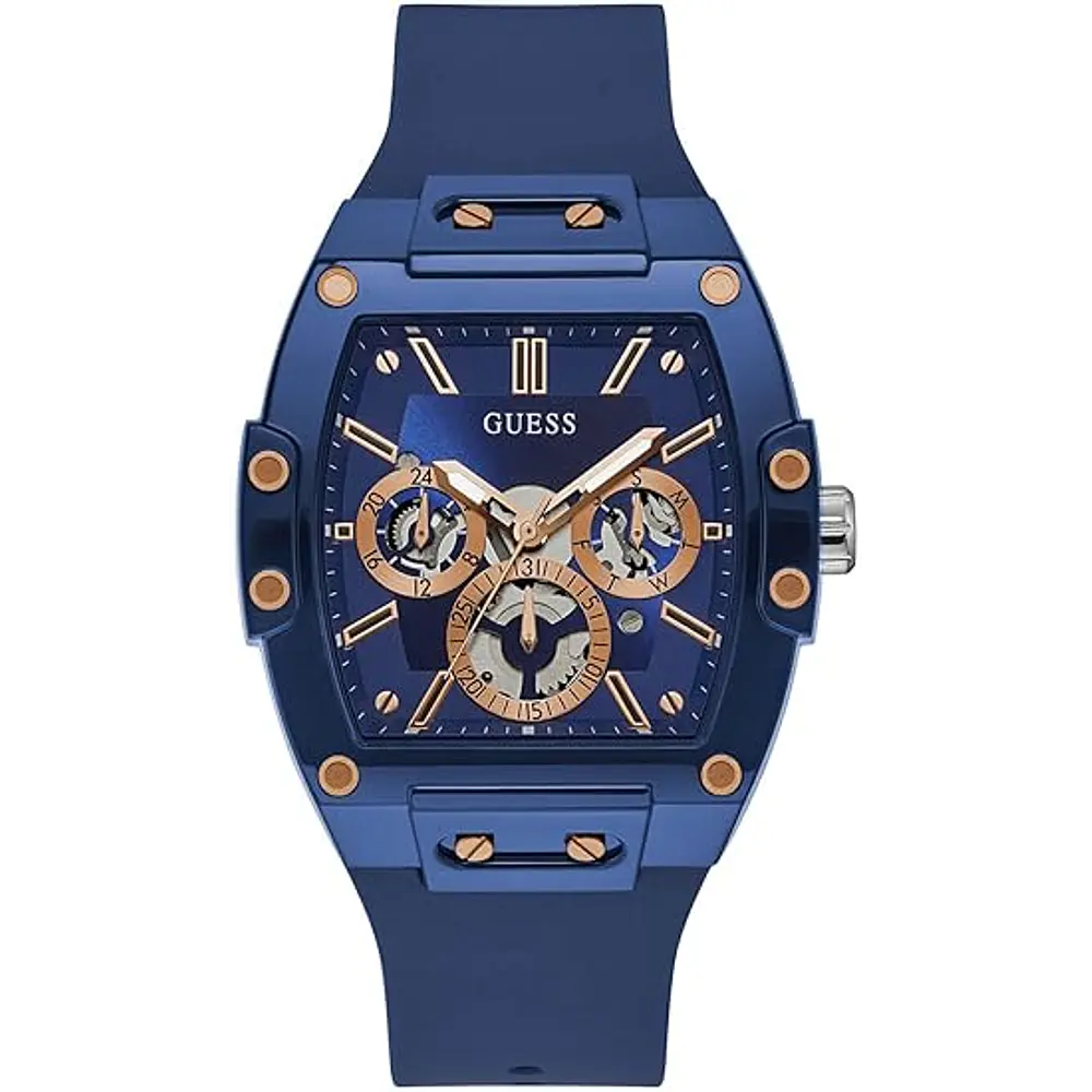 Reloj de cuarzo Guess, color azul, serie GW0G, para hombre. Resistencia al agua hasta 50M