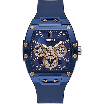 Reloj de cuarzo Guess, color azul, serie GW0G, para hombre. Resistencia al agua hasta 50M