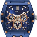 Reloj de cuarzo Guess, color azul, serie GW0G, para hombre. Resistencia al agua hasta 50M