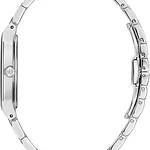Reloj a cuarzo Bulova, para dama, modelo 96L299, de esfera negra. 