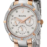 Reloj cronógrafo de pulsera marca Bulova, modelo 98R177 en dos tonos