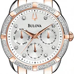 Reloj cronógrafo de pulsera marca Bulova, modelo 98R177 en dos tonos