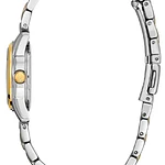 Reloj a cuarzo Bulova, modelo 98M105, para dama, a dos tonos, con fechador.