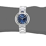 Lujo: reloj para dama Bulova, Rubaiyat de esfera azul y cristal de zafiro, modelo: 96R225
