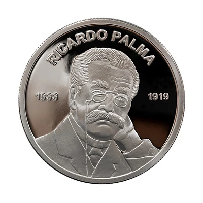 Moneda de plata por el centenario del fallecimiento de Ricardo Palma