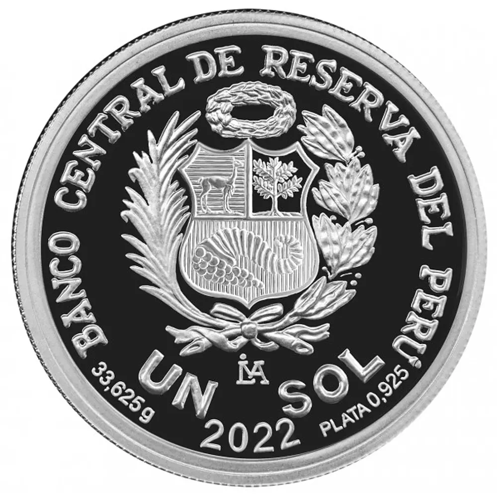 Moneda de plata por bicentenario del Congreso de la República del Perú