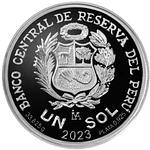 Moneda de plata por los 150 aniversario de relaciones diplomáticas Perú - Japón