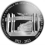 Moneda de plata por el centenario de la Escuela de Oficiales FAP
