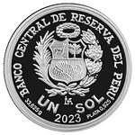 Moneda de plata por el centenario de la Escuela de Oficiales FAP