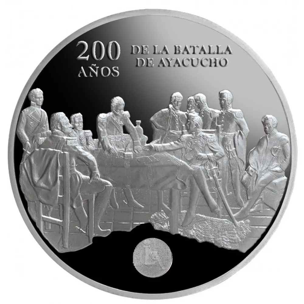 Moneda de plata por el bicentenario de la Batalla de Ayacucho
