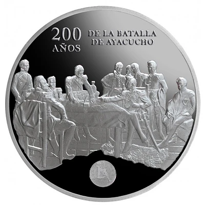 Moneda de plata por el bicentenario de la Batalla de Ayacucho