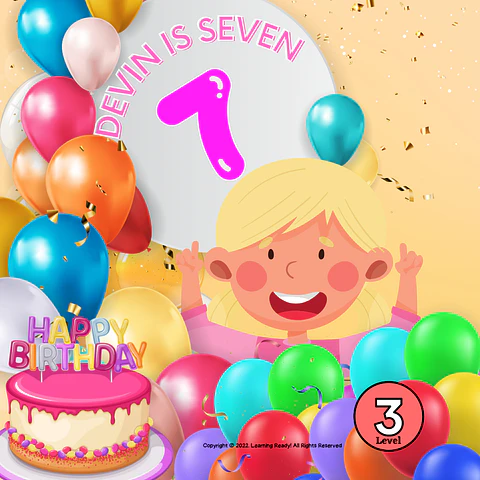 Devin is Seven Leveled Reader (Questions Included)