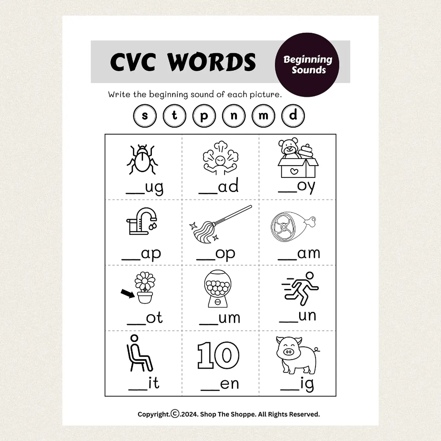 Beginning Sounds Worksheets 1