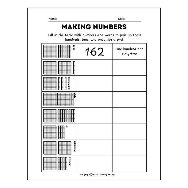 Making Numbers With Numbers & Words