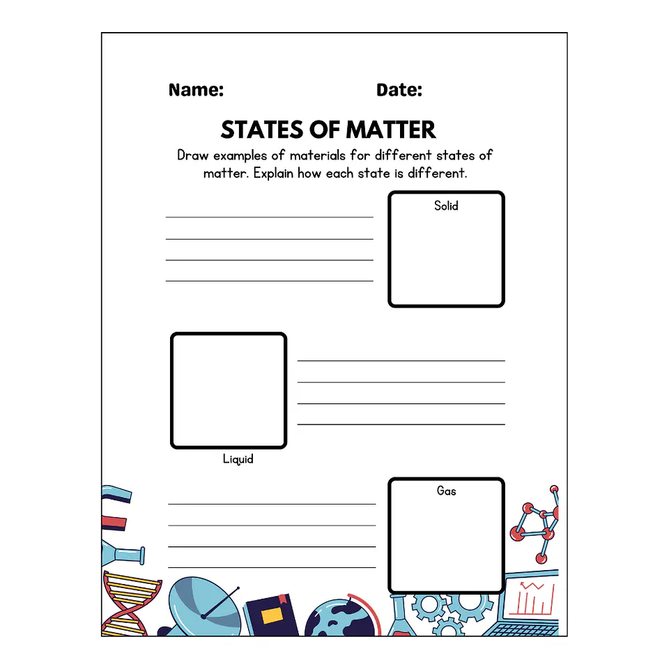 States of Matter Worksheet 1
