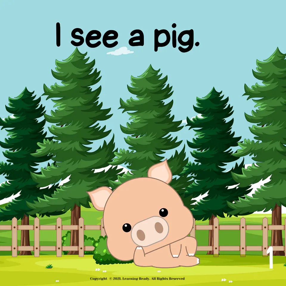 I See Sight Words: Pig Leveled Reader (Worksheets Included) 2