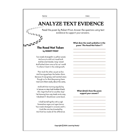 Analyzing Text Evidence