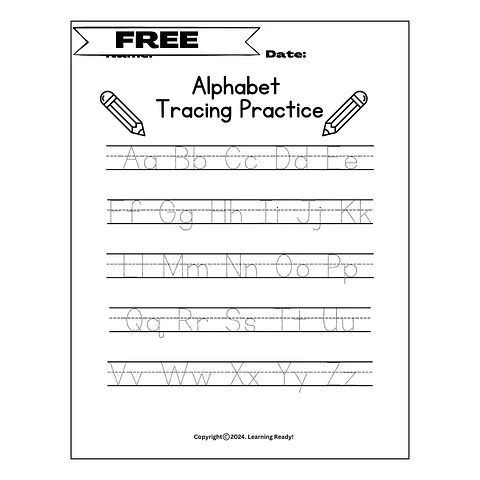 Alphabet Letter Tracing Worksheet-Freebie