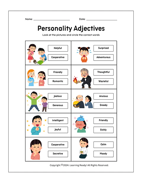 Personality Adjectives