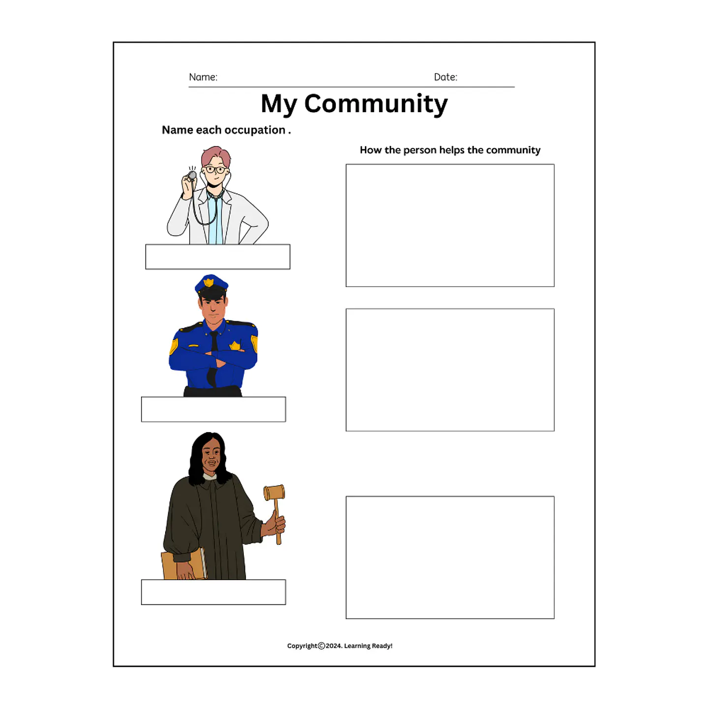 My Community Helpers Worksheet 1