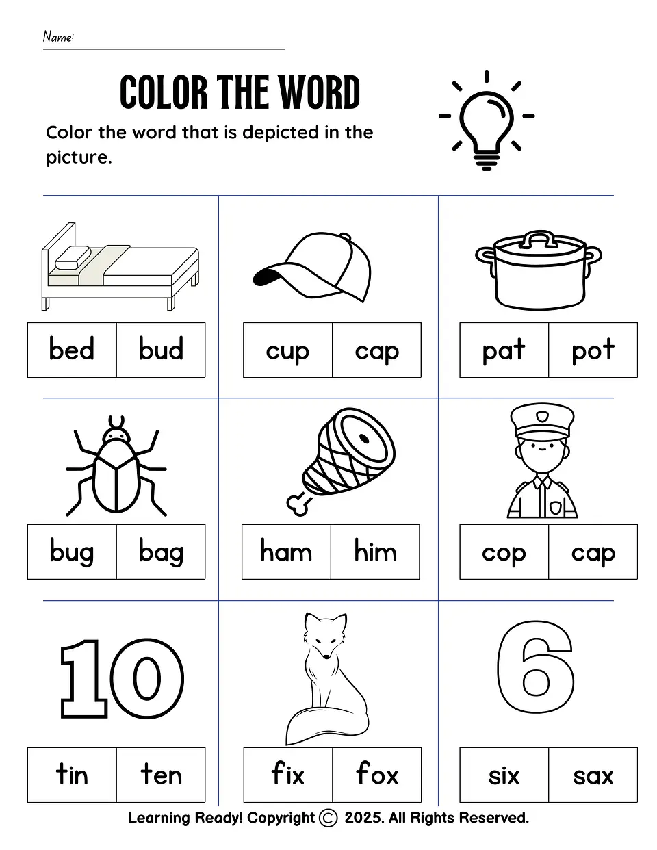 CVC: Color the Word 1