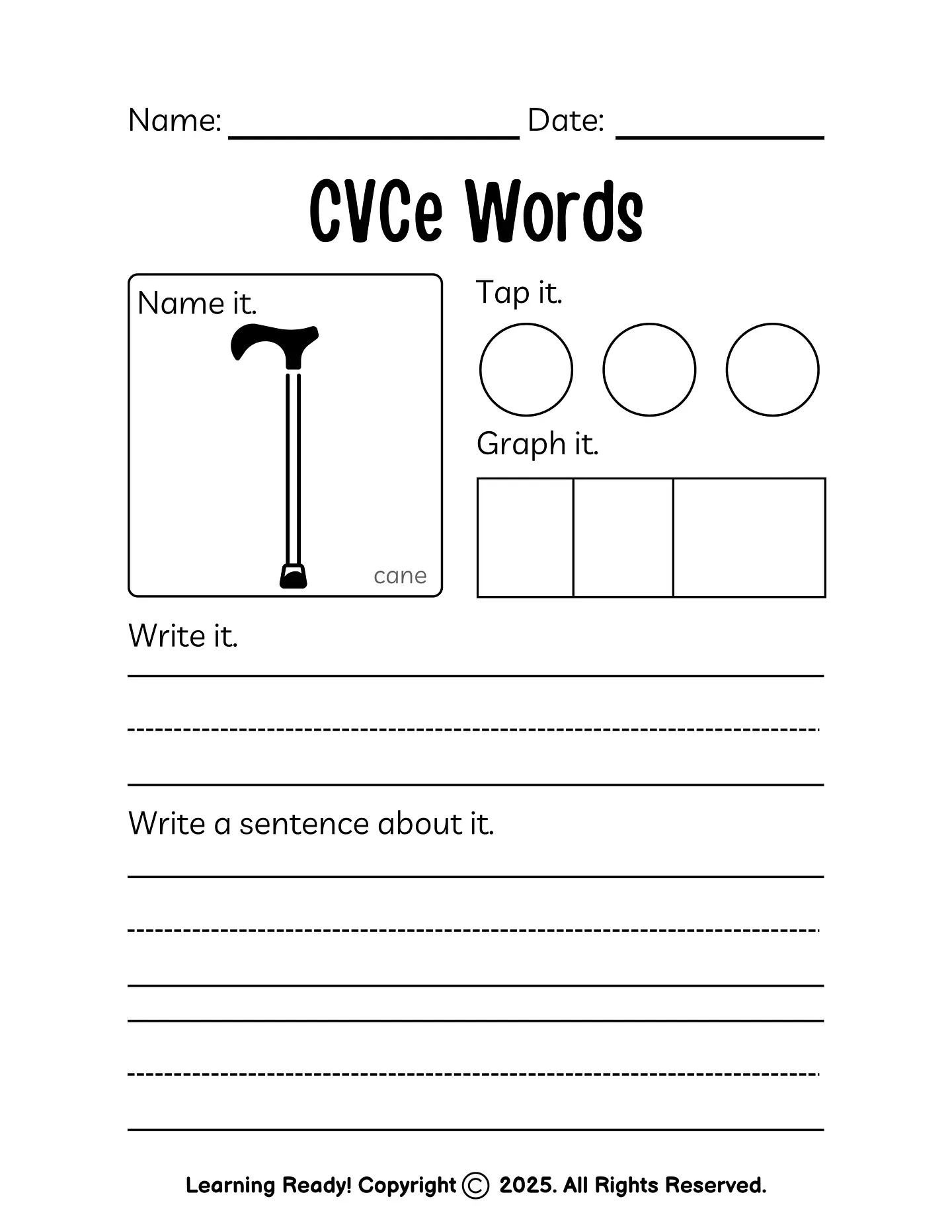 CVCe Workbook Practice 2