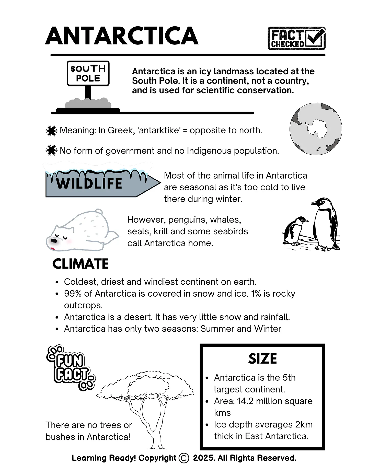 Antarctica: Reading Comprehension Worksheet 1