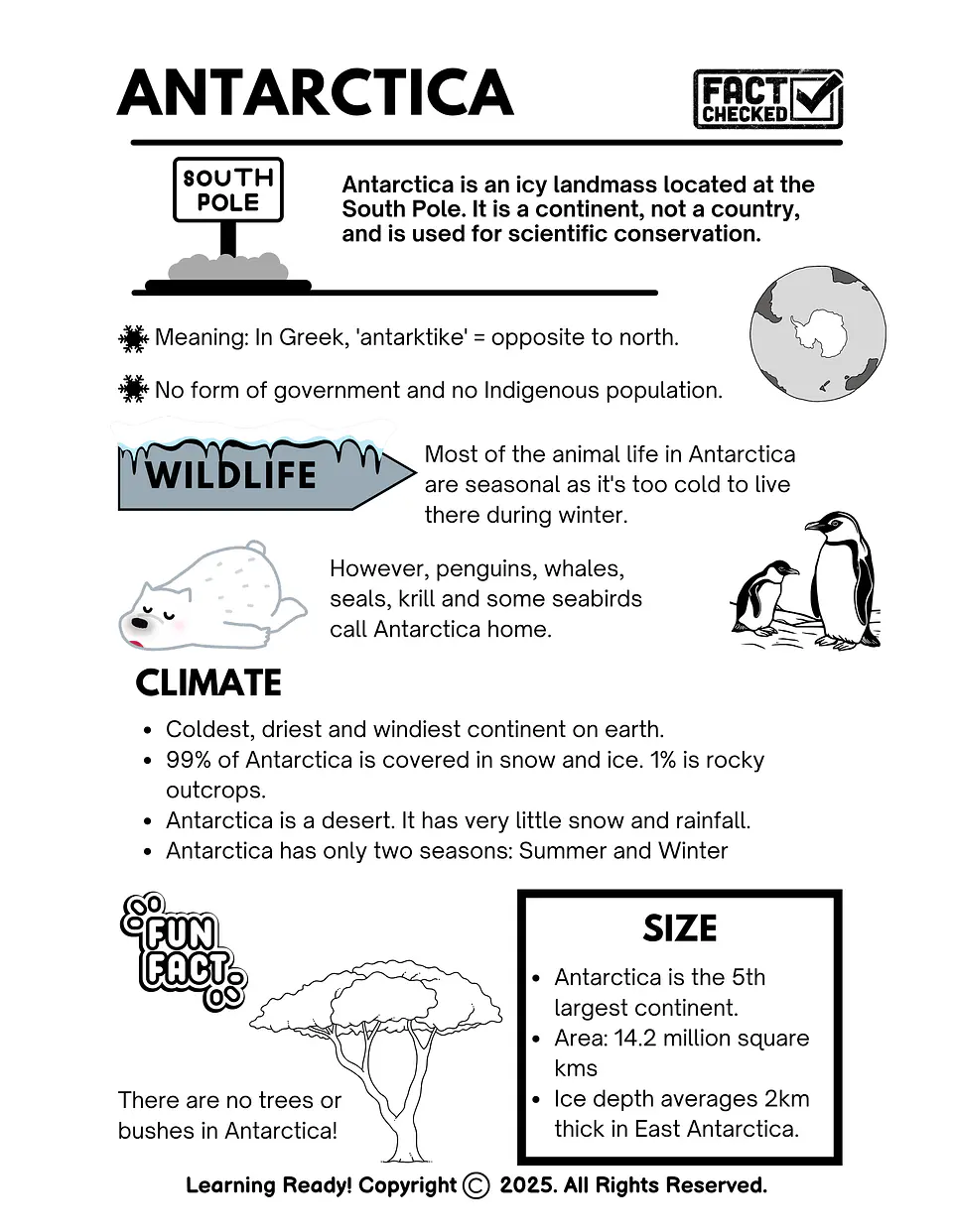 Antarctica: Reading Comprehension Worksheet 1