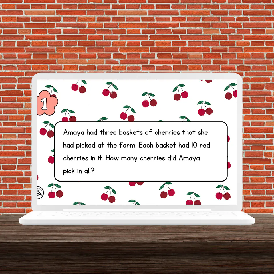 Multiplication Word Problems Boom Cards 2