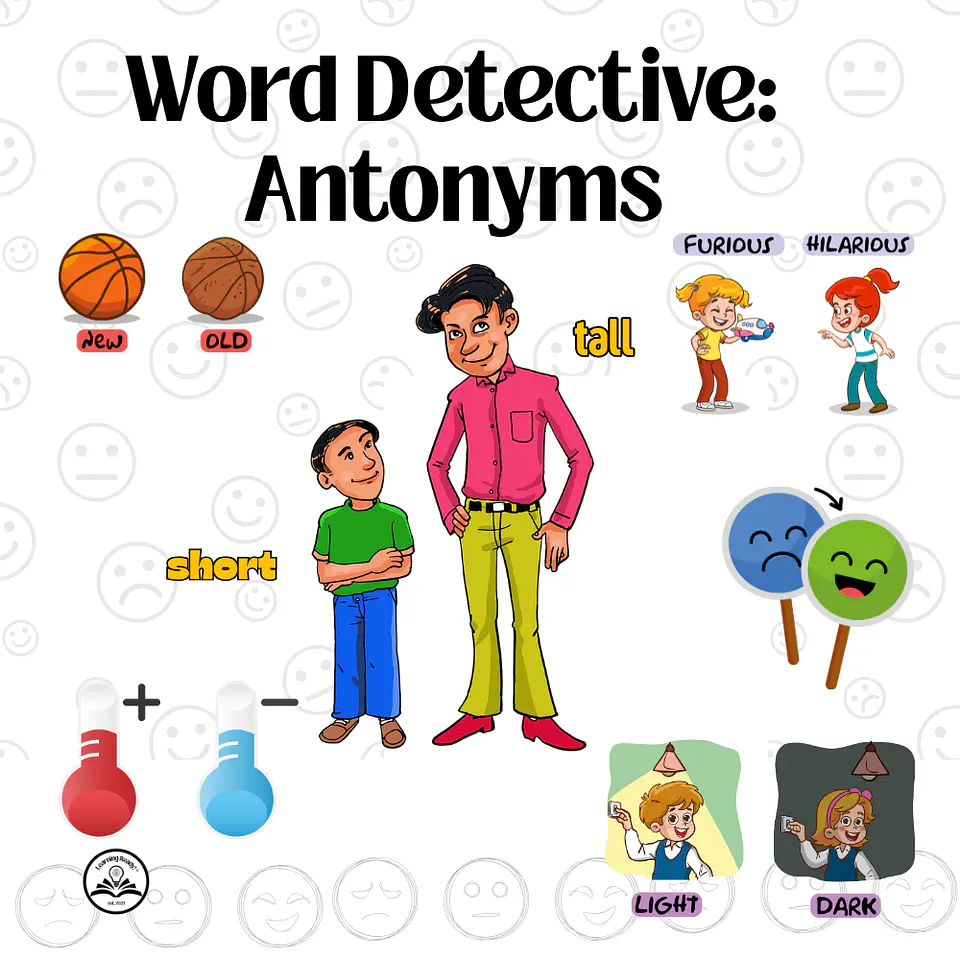 Word Detective: Antonyms Boom Cards 1