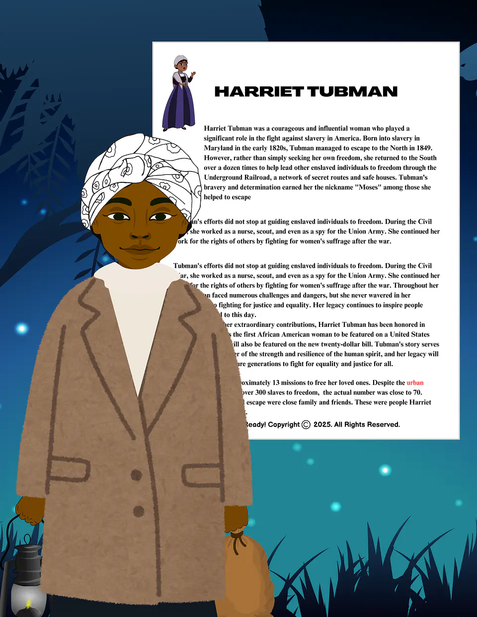 Harriet Tubman: Reading Comprehension Packet 2