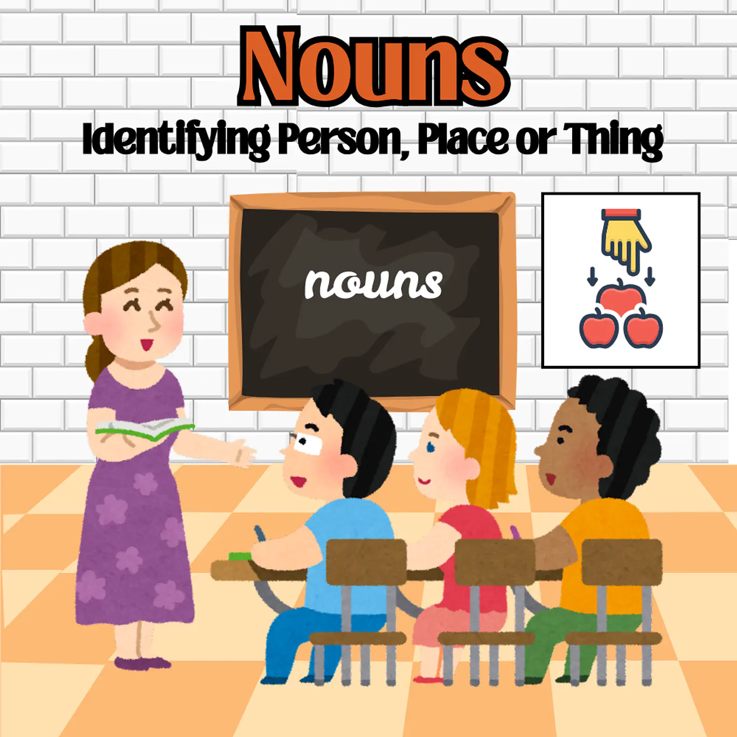 Nouns Boom Cards: Identifying Person, Place, or Thing 1
