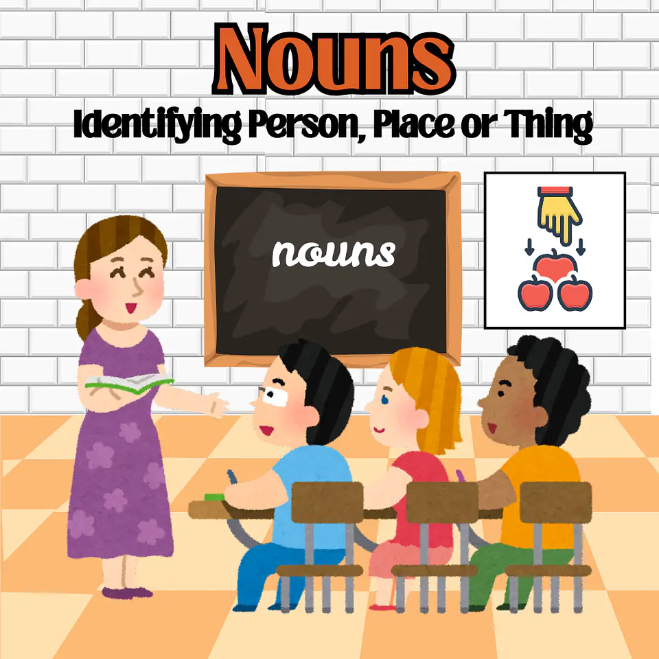 Nouns Boom Cards: Identifying Person, Place, or Thing 1