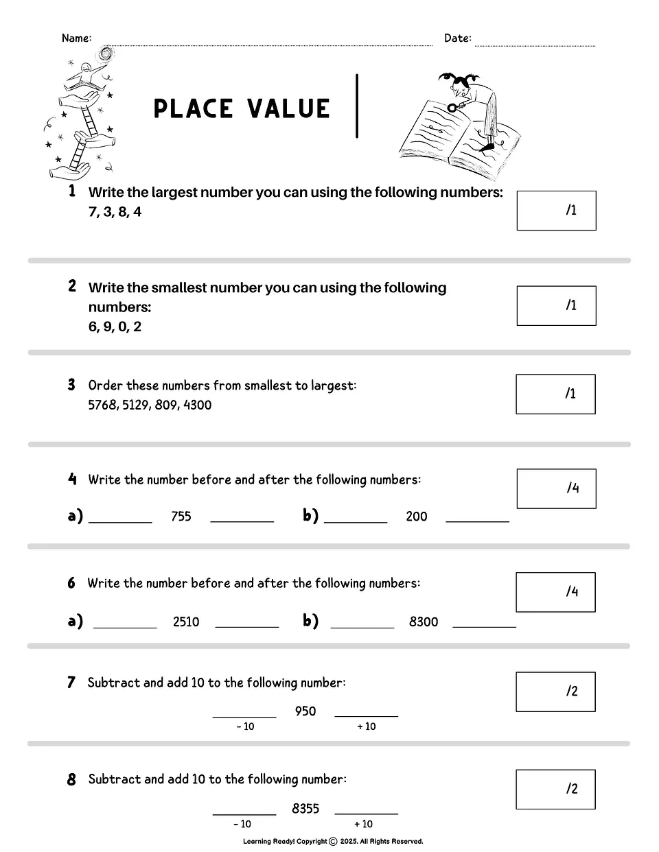 Place Value Worksheet 1
