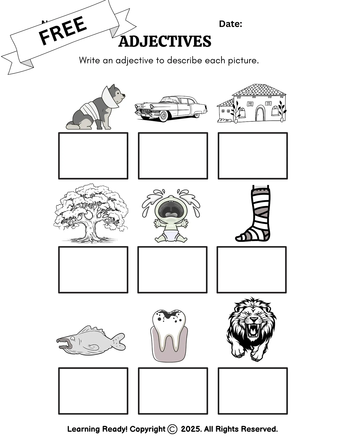 Adjectives Practice Worksheet 1