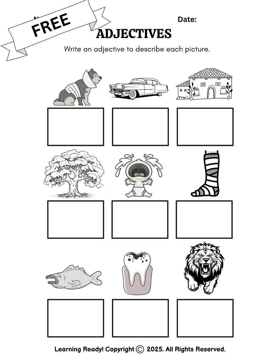 Adjectives Practice Worksheet 1