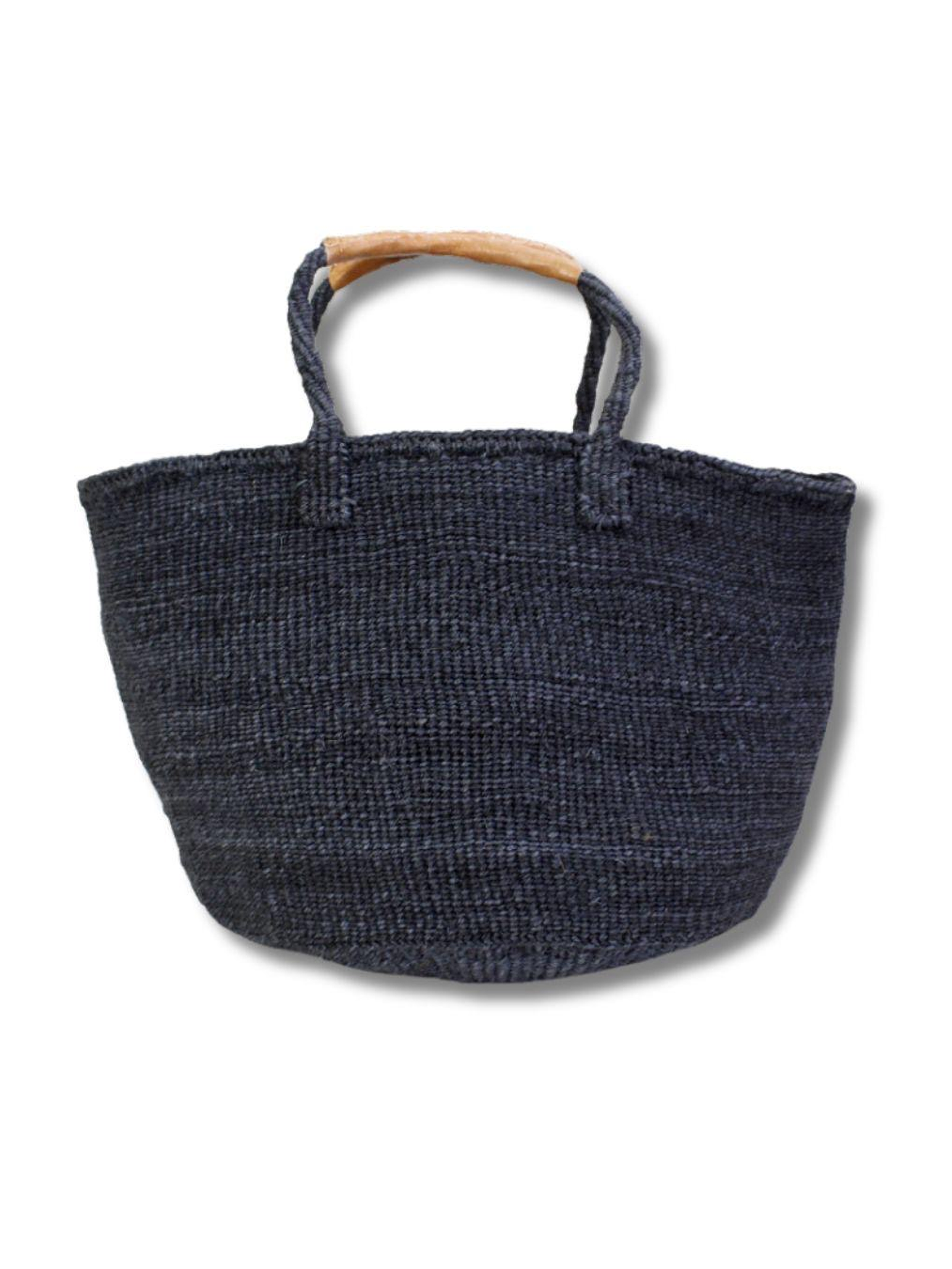 Capazo L - Dark Grey Cuero 2