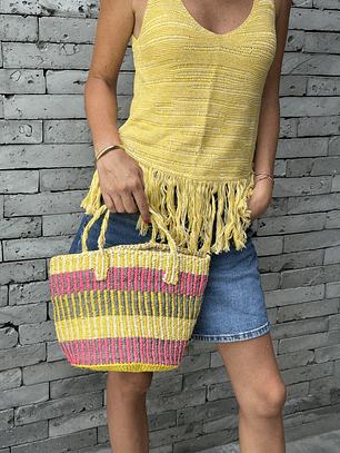 Capazo Rayas - Yellow