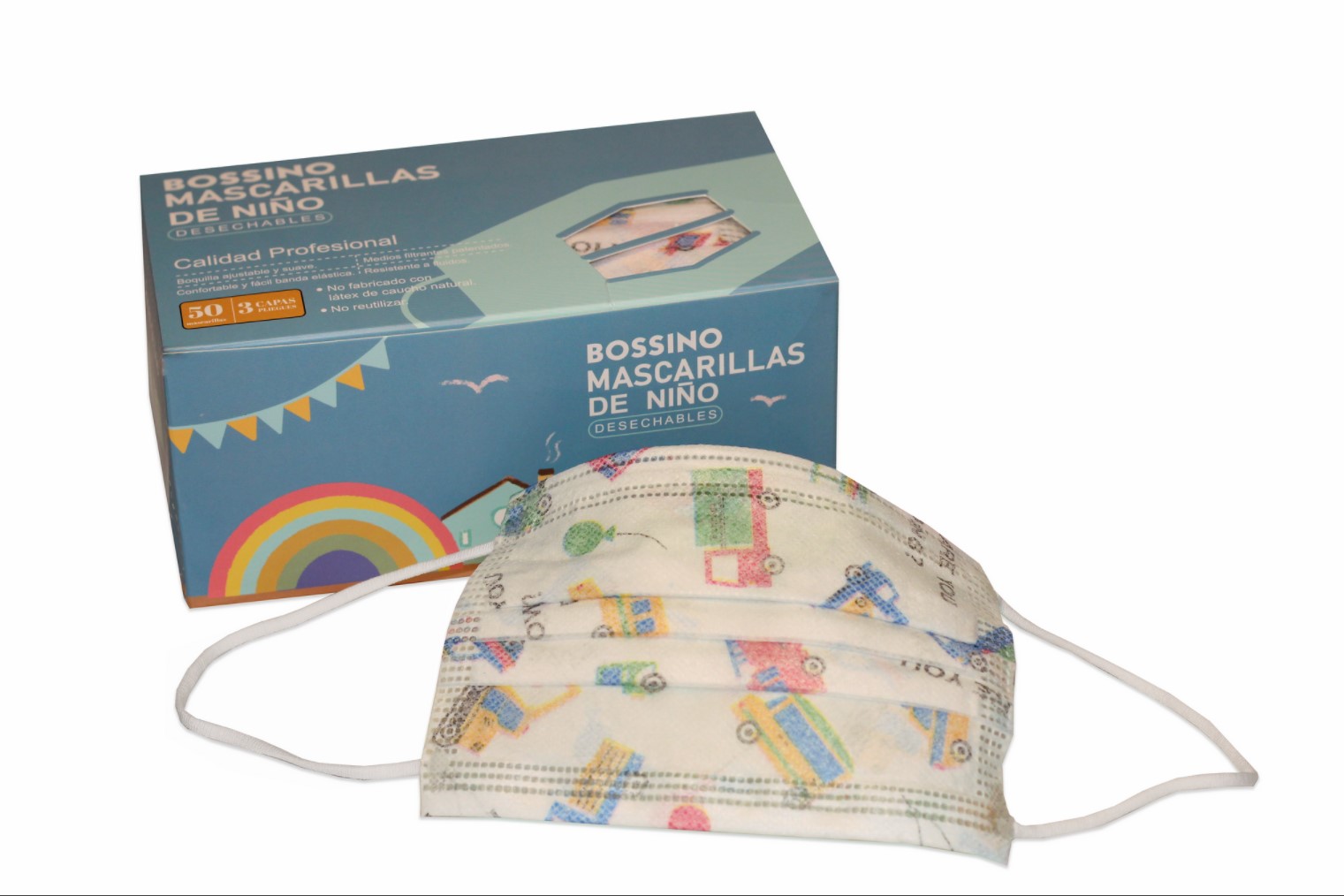 Pack Mascarillas para Niños 3 pliegues Certificadas (50 unidades por diseño) 2x $7.990 NUEVAS