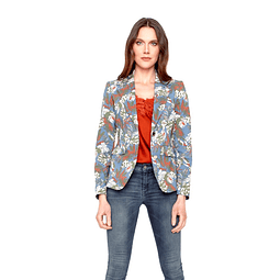 CHAQUETA FABRIZIA ESTAMPADO AZUL