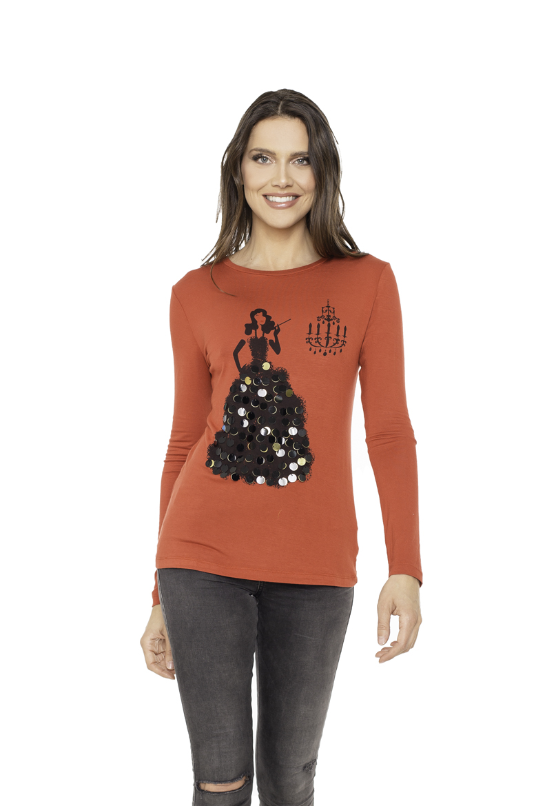 POLERA MADELEINE ROJO