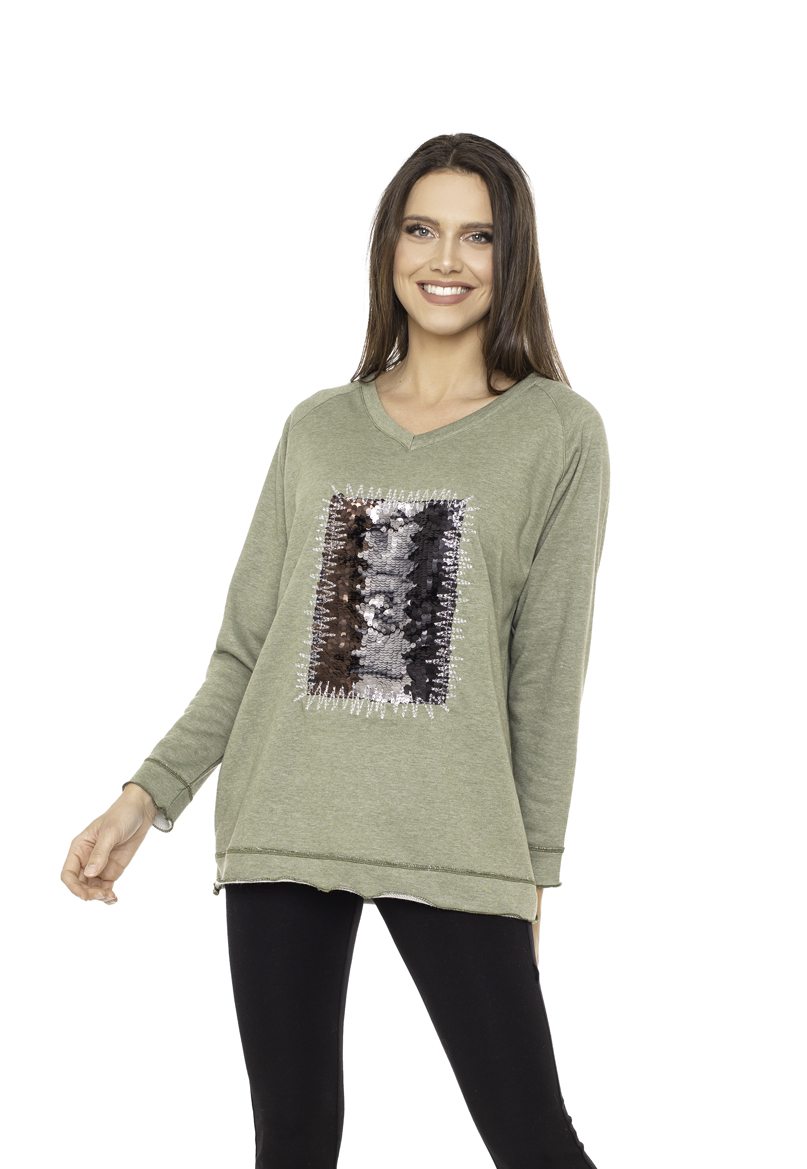 Poleron Full Zipper Fleece Damen Verde Militar - S