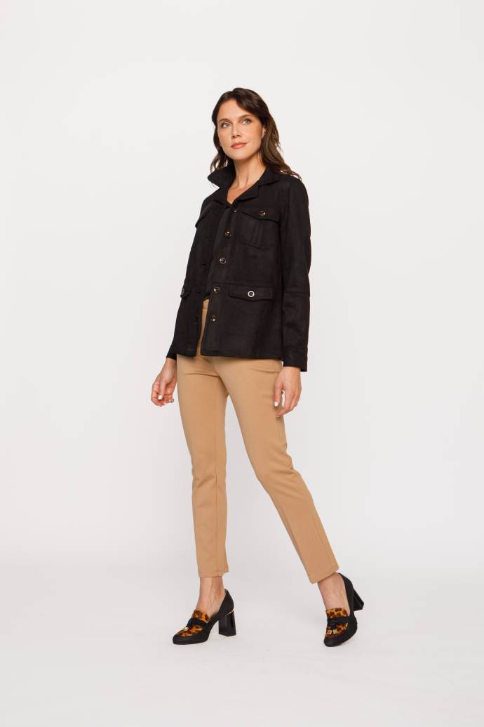 CHAQUETA LANA NEGRO