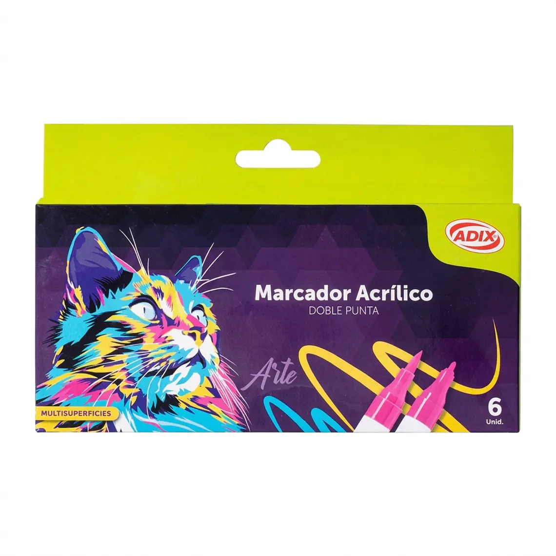 Marcador acrílico doble punta Adix  1
